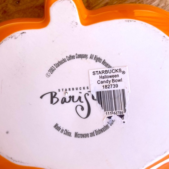 🎃BARISTA STARBUCKS Coffee Company 2003 HALLOWEEN JACK-O-LANTERN CANDY BOWL New - Picture 6 of 8